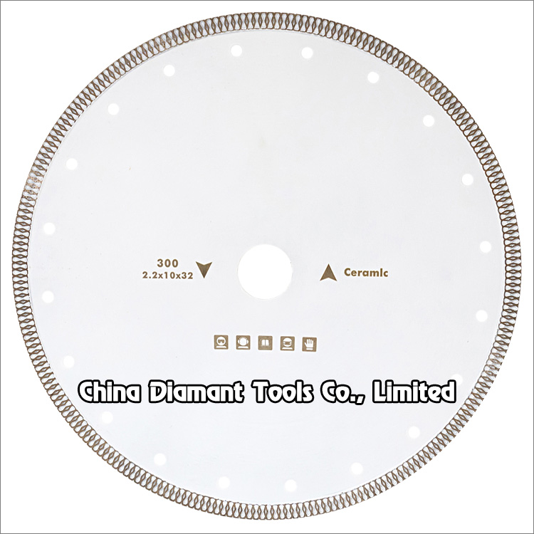 12 inches 300mm continuous fish scale rim diamond saw blades for ceramic porcelain cutting