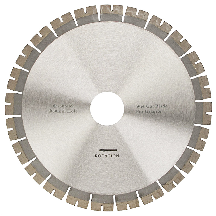 14 inches 350mm diamond saw blade for granite slab cutting >> step taper U slot segments