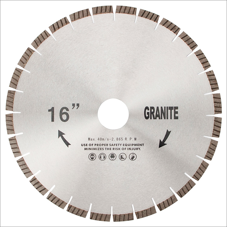 16 inches 400mm diamond saw blade for granite slab edge cutting - slant-groove segments