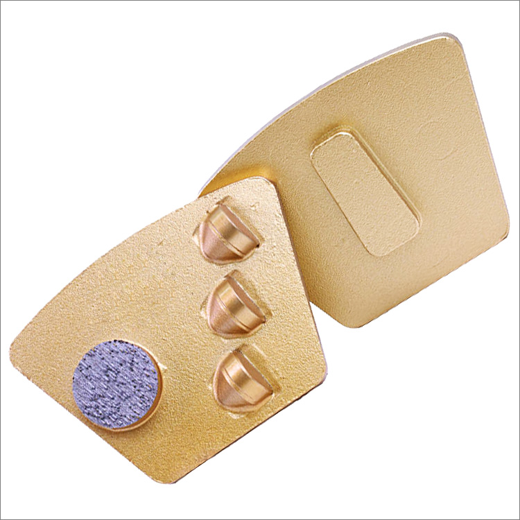 PCD diamond grinding shoe for Redi-lock holder of Husqvarna floor grinders - 3*1/2 round PCD + 1 cylindrical diamond segment