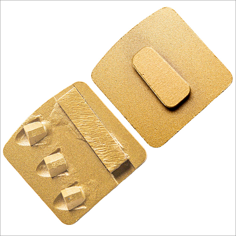 PCD diamond grinding shoe for Redi-lock holder of Husqvarna floor grinders - 3*1/4 round PCD + 1 bar shape diamond segment