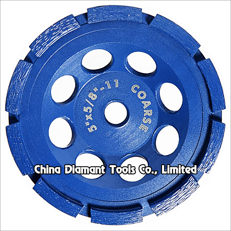 5 inches 125mm diamond grinding cup wheel for stone concrete single row 10pcs segments