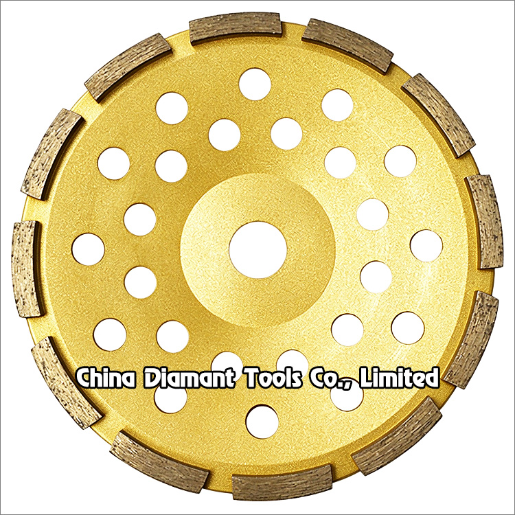 7 inches 180mm diamond grinding cup wheel for concrete single row 12pcs segments