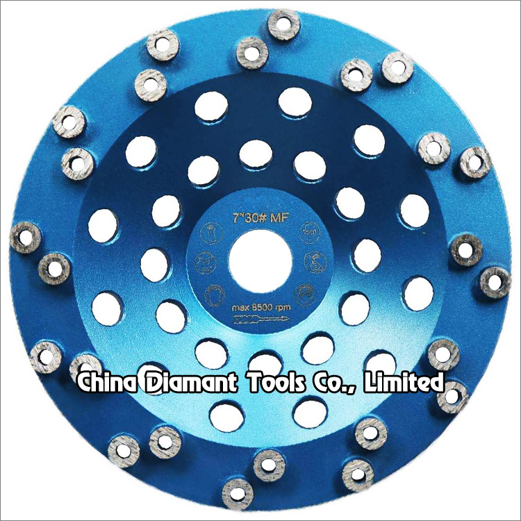 7 inches 180mm diamond grinding cup wheel medium bond grit 30 for concrete column segments