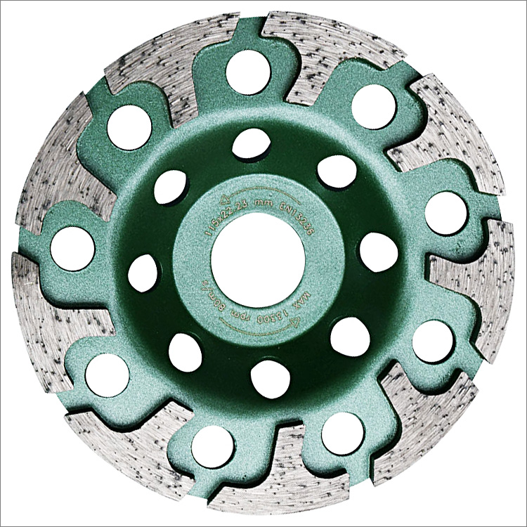 4.5 inches 115mm diamond grinding cup wheel for concrete 9pcs T segments