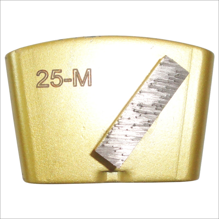 Diamond grinding shoe for EZ change plate of HTC floor grinders 1 bar shape segment medium bond grit 25
