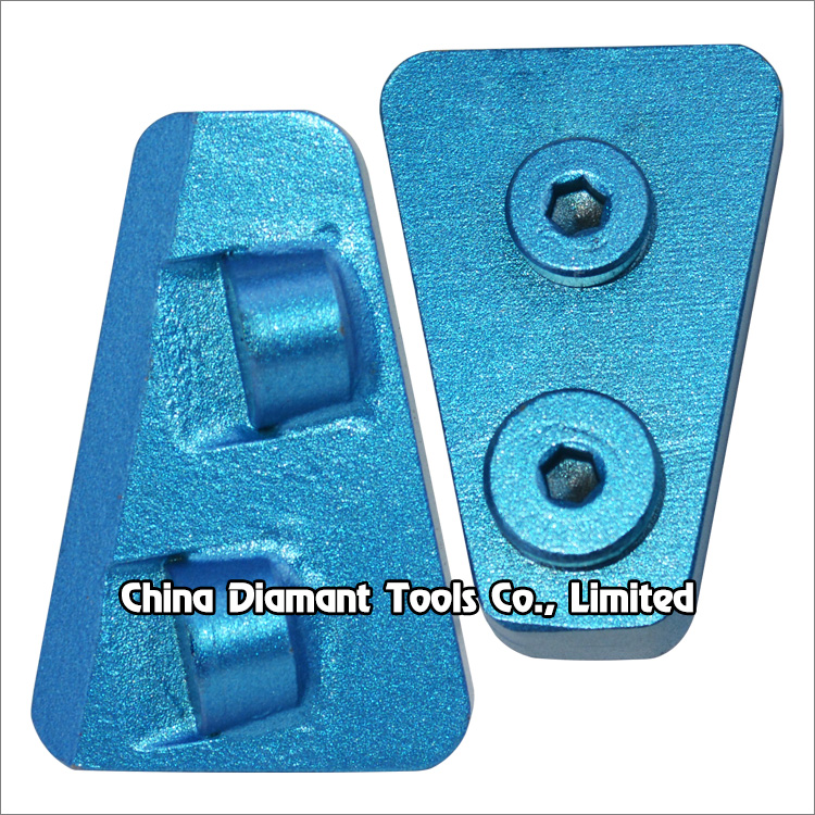 PCD grinding shoe for STI floor grinders - 2 half round PCD segments