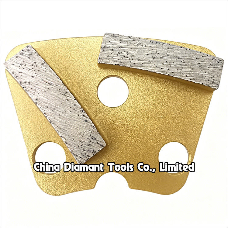 Diamond grinding shoes for Dr. Schulze floor grinders - 2 curved bar shape segments