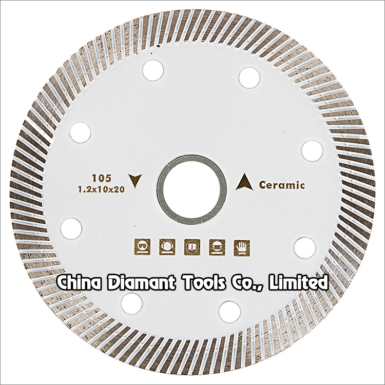 4 inches 105mm narrow turbo rim diamond saw blades for ceramic porcelain cutting