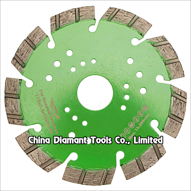 4.5 inches 115mm laser welded diamond dry cutters for general cutting