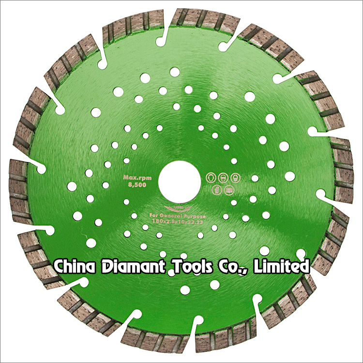 7 inches 180mm laser welded diamond dry cutters for general purpose cutting