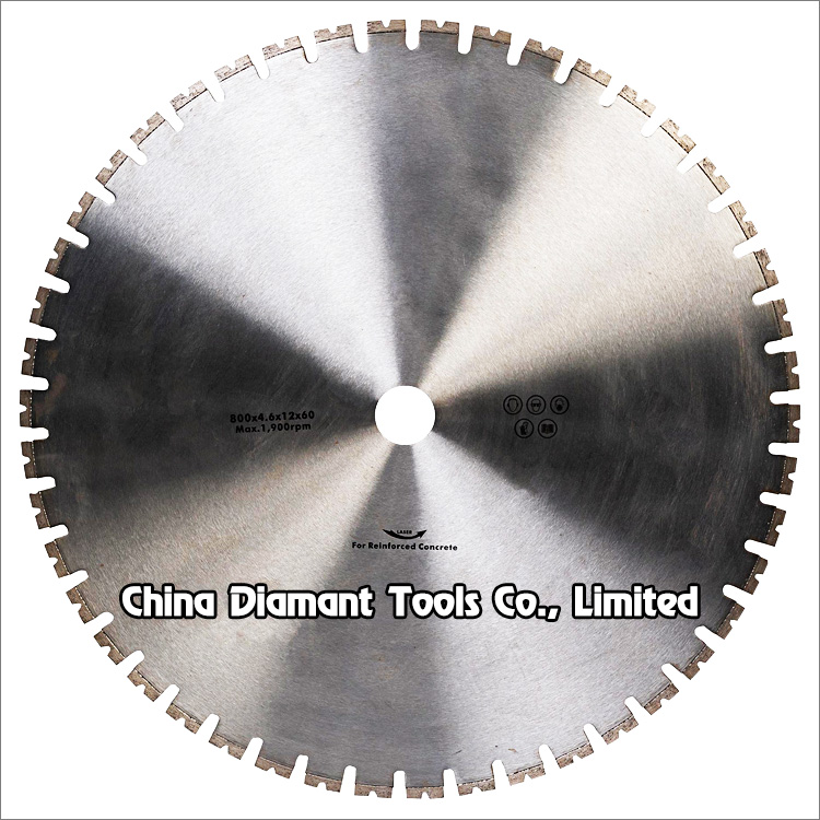 32 inches 800mm concrete wall floor cutting diamond saw blade - V slots segments