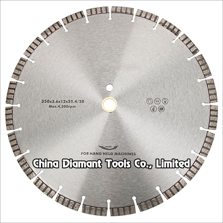 14 inches 350mm laser welded diamond saw blade for general cutting