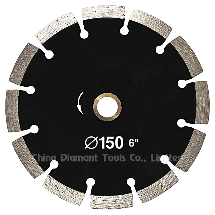 6 inches 150mm granite dry cutting diamond saw blade