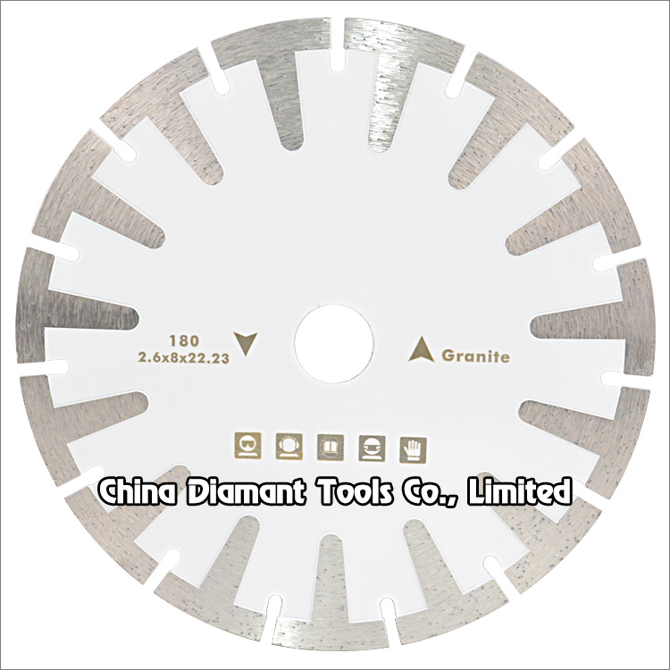 7 inches 180mm T segmented granite dry cutting diamond saw blade