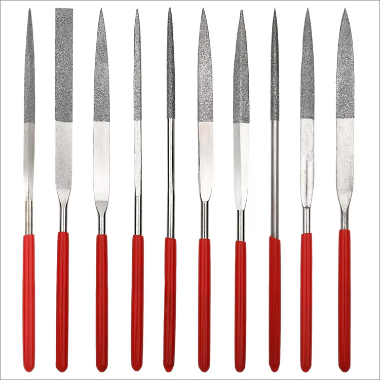 10pcs mini 140mm 160mm diamond needle file set grinding files for stone jewelry metal ceramic glass