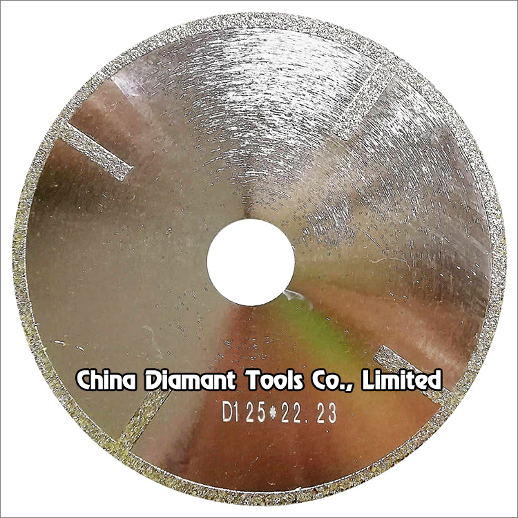5 inches 125mm reinforced electroplated diamond saw blade cutting soft stone porcelain tile glass