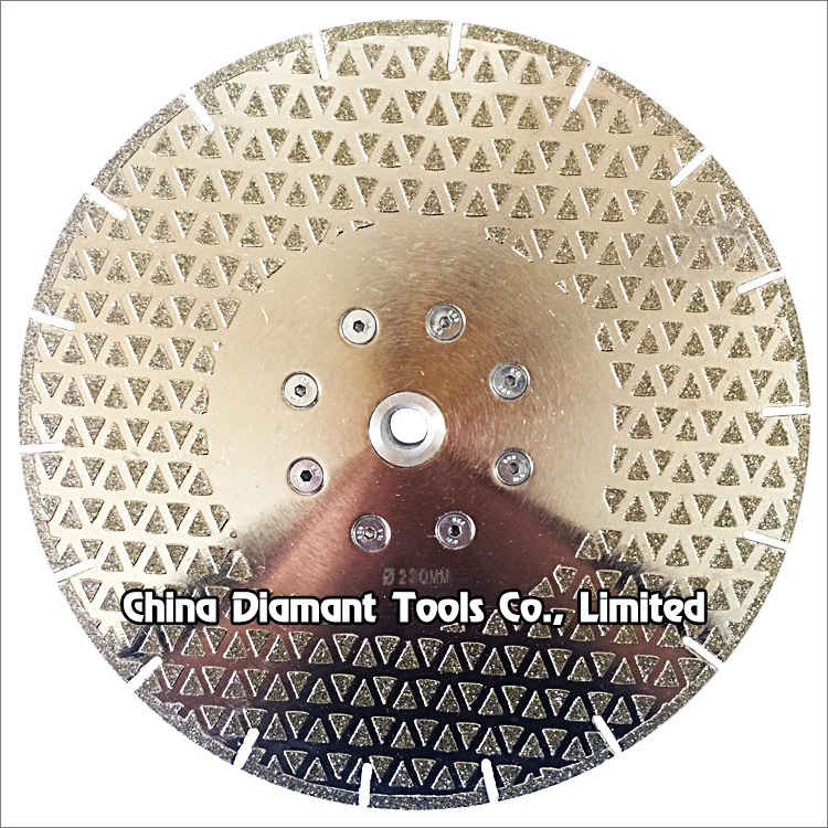 9 inches 230mm electroplated diamond saw blade cutting grinding disc with M14 flange