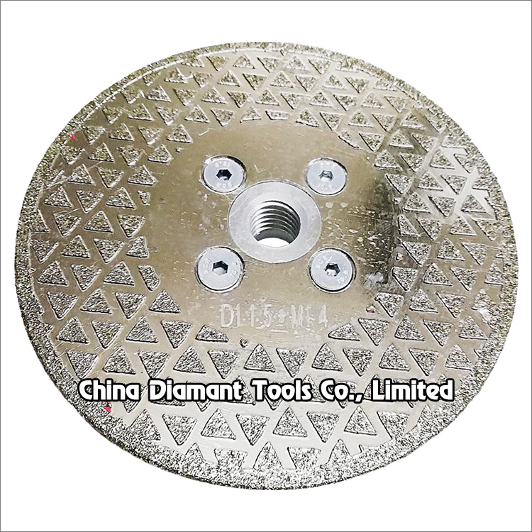 4.5 inches 115mm electroplated diamond saw blade cutting grinding disc with M14 flange