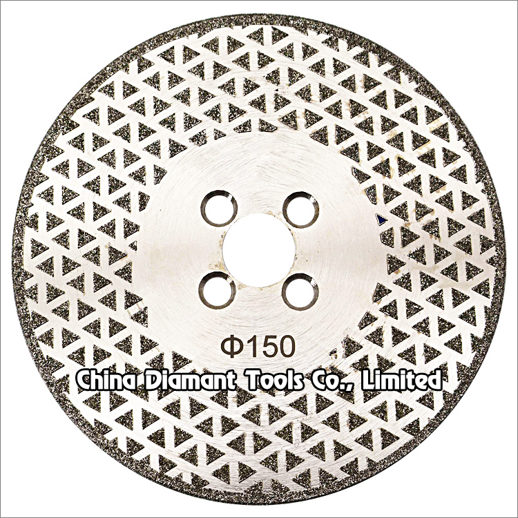 6 inches 150mm electroplated diamond saw blade cutting grinding disc for marble