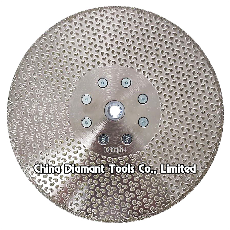 9 inches 230mm electroplated diamond saw blade cutting grinding disc with M14 flange