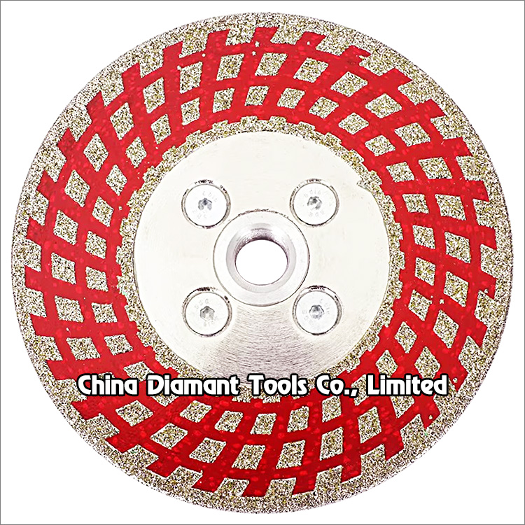 5 inches 125mm electroplated diamond saw blade cutting grinding disc with M14 flange