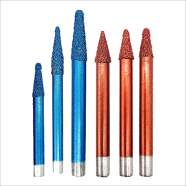 Vacuum brazed CNC diamond engraving bits milling cutter stone carving knives