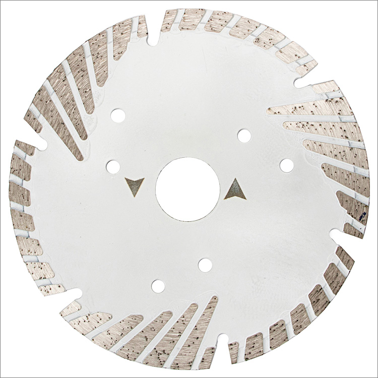 Diamond dry cutting saw blades turbo segments with protective teeth & U slots