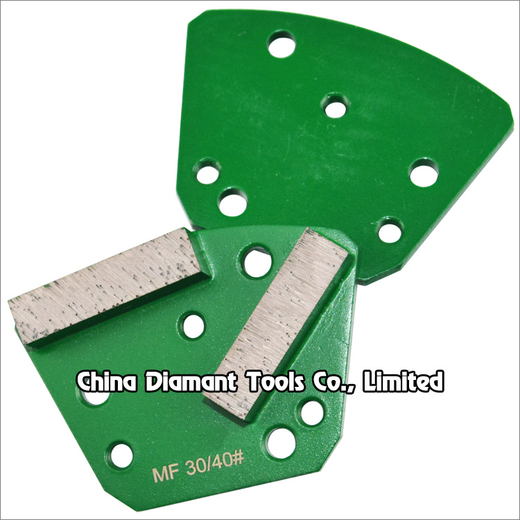 Trapezoid diamond grinding shoes concrete floor grinding pads - bar segments