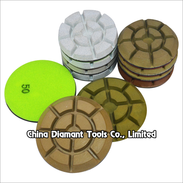 3 4 inches 80mm 100mm floor polishing diamond pads resin bond wet dry use