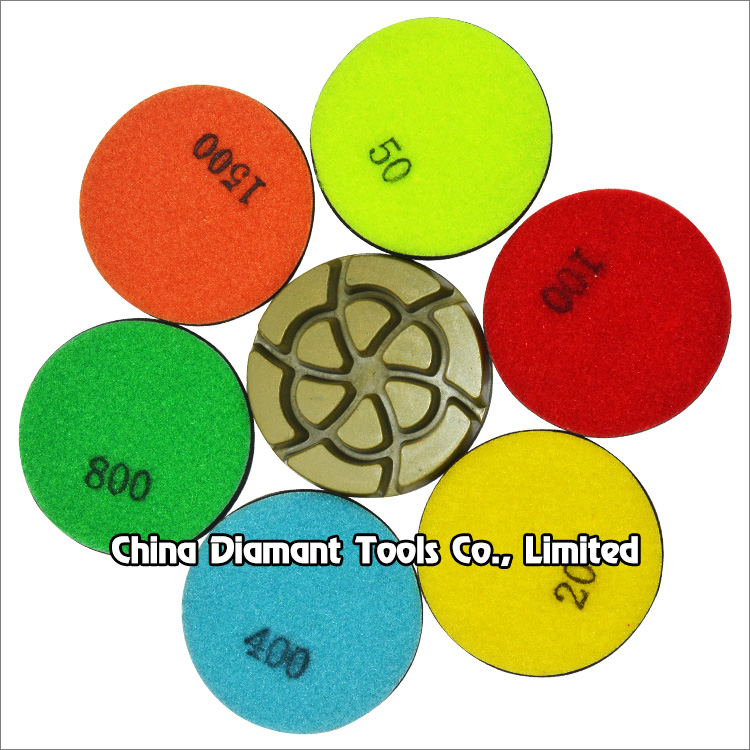 3 inches 80mm diamond floor polishing pads for concrete resin bond dry use