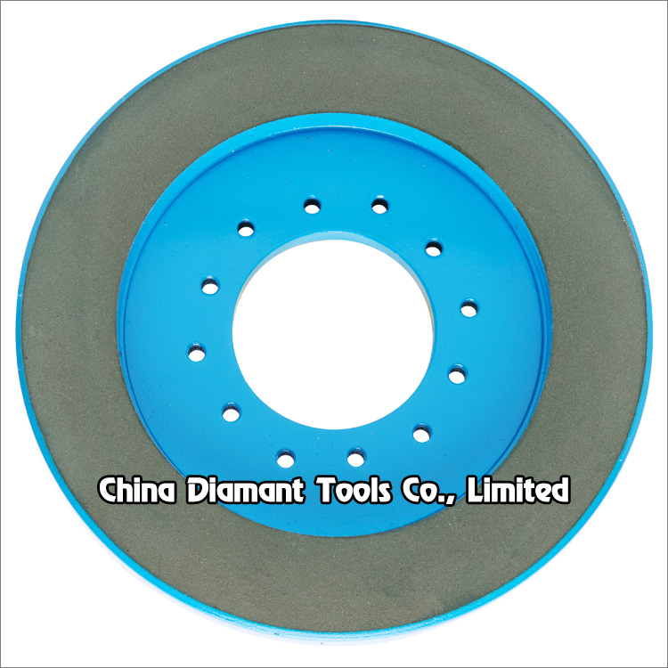 Diamond squaring wheels for trimming ceramic tile resin bond continuous rim wet use