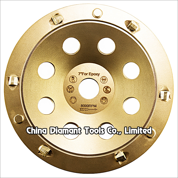 7 inches 180mm PCD grinding cup wheel for concrete floor reverse PCD