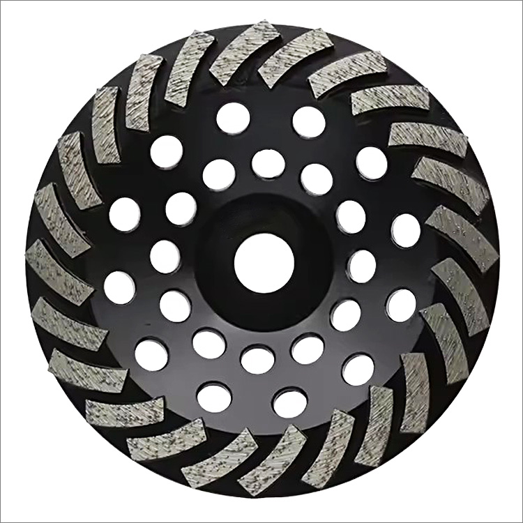7 inches 180mm diamond grinding cup wheel for concrete curved segments grit 30