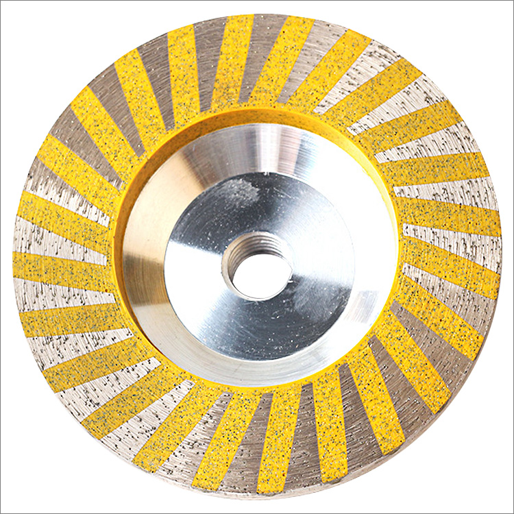 4 inches 100mm metal bond resin filled turbo diamond grinding cup wheel for stone granite