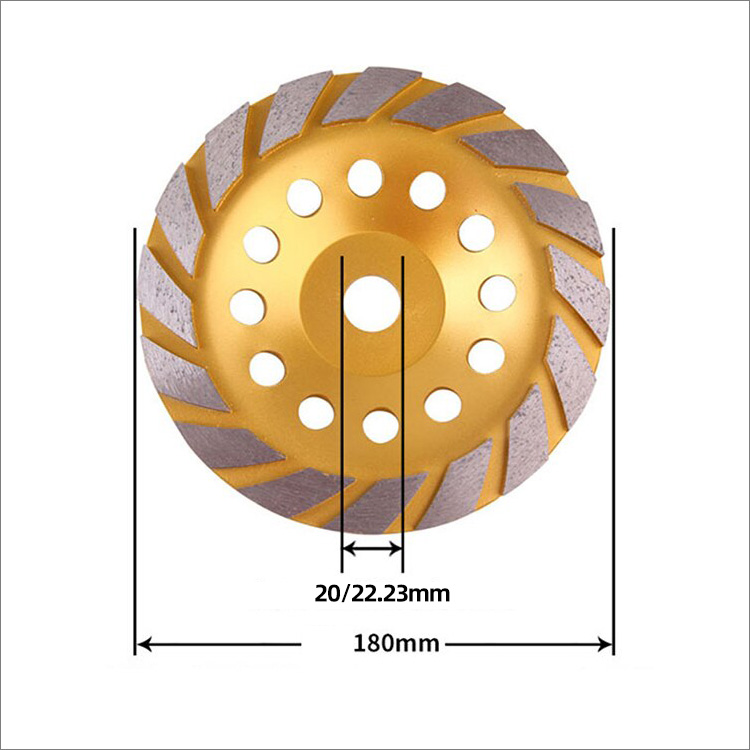 7 inches 180mm diamond grinding cup wheel for stone granite concrete bricks