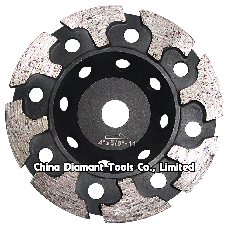 4 inches 100mm diamond grinding cup wheel for concrete T segments