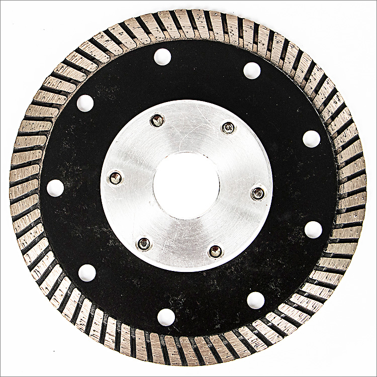 5 inches 125mm turbo rim granite dry cutting diamond saw blade with flange