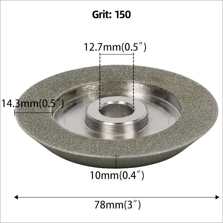 3 inches 78mm electroplated diamond grinding wheel sharpening disc